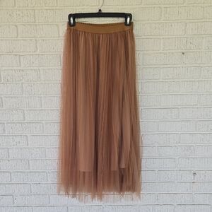 SHEIN Brown Tulle Skirt